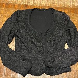 Black Lace Elie Tahari M Jacket - Gorgeous Detail